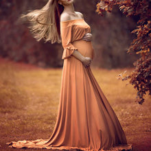 Load image into Gallery viewer, Fashion One Shoulder Sleeve Maternity Dress
