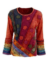 Load image into Gallery viewer, Color Block Casual Cotton Women's Tops
