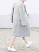 Load image into Gallery viewer, Double-Breasted Gray Loose Women's Coats

