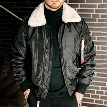 Load image into Gallery viewer, Fur Collar Bomber Jacket
