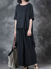 Load image into Gallery viewer, Fashion Striped Irregular Dress Ladies Suit
