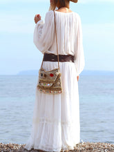 Load image into Gallery viewer, Long Sleeve Lace Holiday Beach Women's Dress
