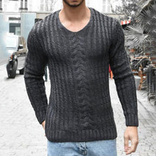 Load image into Gallery viewer, Casual Round Neck Pure Color Thick Sweater For Men
