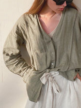 Load image into Gallery viewer, Comfortable Cotton and Linen Long-sleeved Cardigan
