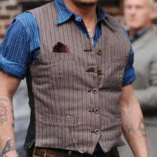 Load image into Gallery viewer, Men's Fashion Retro Casual Striped Suit Vest
