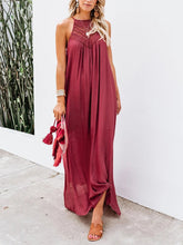 Load image into Gallery viewer, Cotton Linen Sleeveless Hollow Women's Dress
