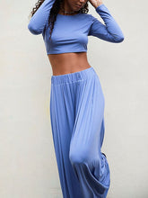 Load image into Gallery viewer, Cotton Slim Round Neck Long Sleeves Women's Suits

