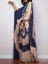 Load image into Gallery viewer, Handmade Tie-dye V-neck Long Sleeve Loose Dress
