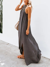 Load image into Gallery viewer, Cotton Linen Sleeveless Hollow Women's Dress

