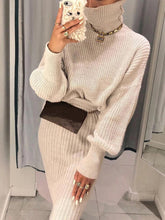 Load image into Gallery viewer, Fashion High Neck Women's Sweater Suit

