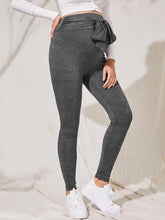 Load image into Gallery viewer, Cotton Elastic Bow Plus Size Maternity Leggings
