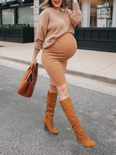 Load image into Gallery viewer, Comfortable Knitted Maternity Dress
