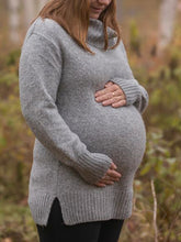 Load image into Gallery viewer, Fall/Winter Casual Long Sleeve Turtleneck Thick Sweater For Pregnant Women
