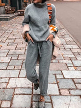Load image into Gallery viewer, High Neck Tie Knit Street Shot Women's Suits
