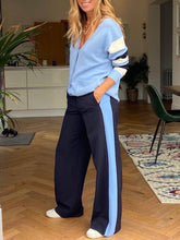Load image into Gallery viewer, Cardigan Stitching Knit Suit
