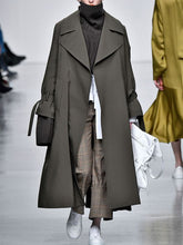 Load image into Gallery viewer, Women's Autumn and Winter Long Solid Color Fashion Woolen Coat
