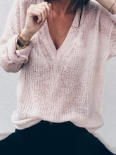 Load image into Gallery viewer, Round Neck Loose Fitting Plain Raglan Sleeve Knit Pullover
