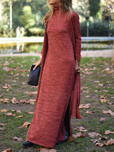 Load image into Gallery viewer, High Neck Long Sleeve Knit Dress
