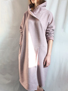 Autumn and Winter Casual Hooded Cotton Long Sweater