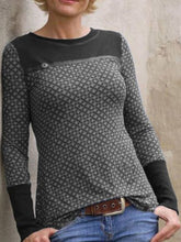 Load image into Gallery viewer, Color-Blocking Cotton Printing Women's Tops

