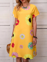Load image into Gallery viewer, V-Neck A-Line Print Women's Casual Dress
