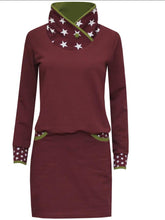 Load image into Gallery viewer, Comfortable Short Sporty Ladies Burgundy Dress
