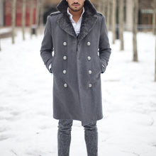 Load image into Gallery viewer, Men's Fashion Woolen Double-Breasted Warm Coat
