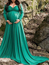 Load image into Gallery viewer, V-neck Elegant and Comfortable Maternity Mopping Dress
