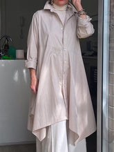 Load image into Gallery viewer, Fashion and Elegant Hem Irregular Long Shirt
