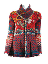Load image into Gallery viewer, Colorblock Stand Collar Buttons Women's Coat
