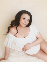 Load image into Gallery viewer, Lace Strapless Sexy Photo Shoot Maternity Jumpsuit Dress
