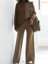Load image into Gallery viewer, Colorblock Leopard Print High Collar Women's Suits
