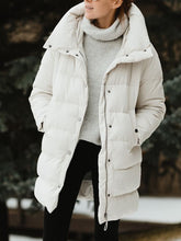 Load image into Gallery viewer, Mid-length Fashion Lapel Cotton Jacket
