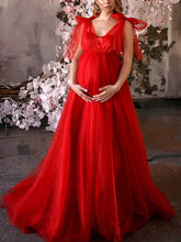 Load image into Gallery viewer, Maternity Sexy Tulle V-Neck Photography Dress
