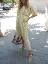Load image into Gallery viewer, Maternity Tie Striped Dress
