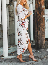 Load image into Gallery viewer, Floral Print V-Neck Casual Short Sleeve Dress
