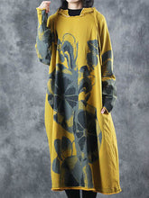 Load image into Gallery viewer, Autumn and Winter Fashion Padded Printed Ladies Dress
