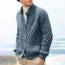 Load image into Gallery viewer, Knitted Holes Single-Breasted Men's Cardigans
