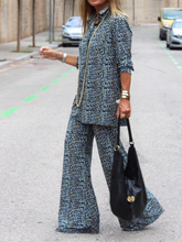 Load image into Gallery viewer, Wide Leg Pants High Waist Slimming Ladies Suit
