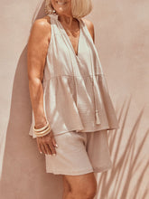 Load image into Gallery viewer, Cotton And Linen Sleeveless V-Neck Women's Suits
