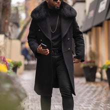 Load image into Gallery viewer, Fur Collar Mid-Length Men's Coats
