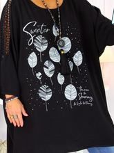 Load image into Gallery viewer, Casual Loose Leaf Print Lady T-shirt
