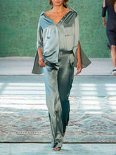 Load image into Gallery viewer, Ice Silk Long-Sleeved Catwalk Loose Women's Suit
