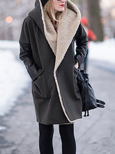 Load image into Gallery viewer, Black Fur Hooded Women's Coats
