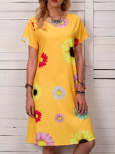 Load image into Gallery viewer, V-Neck A-Line Print Women's Casual Dress
