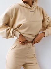 Load image into Gallery viewer, Hooded Slim Pocket Sports Outdoor Women's Suit
