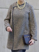 Load image into Gallery viewer, Autumn and Winter Fashion Elegant Diamond Pattern Women&#39;s Coat
