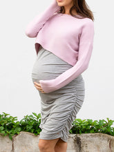 Load image into Gallery viewer, Fashion Knitted Tops And Dress Two-piece For Pregnant Women
