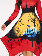 Load image into Gallery viewer, Halloween Tight Waist Fashion Big Skirt Dress

