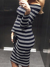 Load image into Gallery viewer, Casual High Stretch Soft Off-shoulder Maternity Dress
